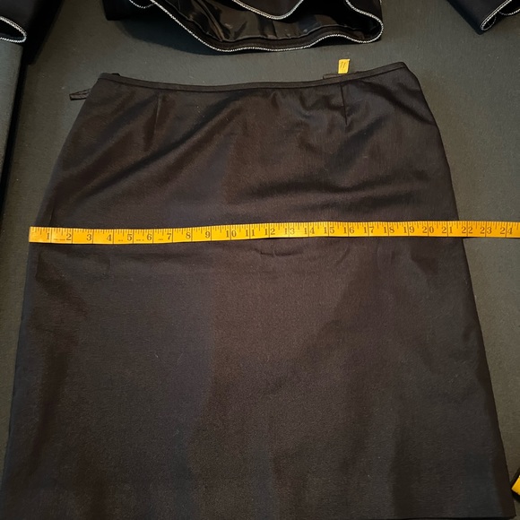 Tahari Denim Suite with White Piping Detail- Plus - Picture 15 of 16